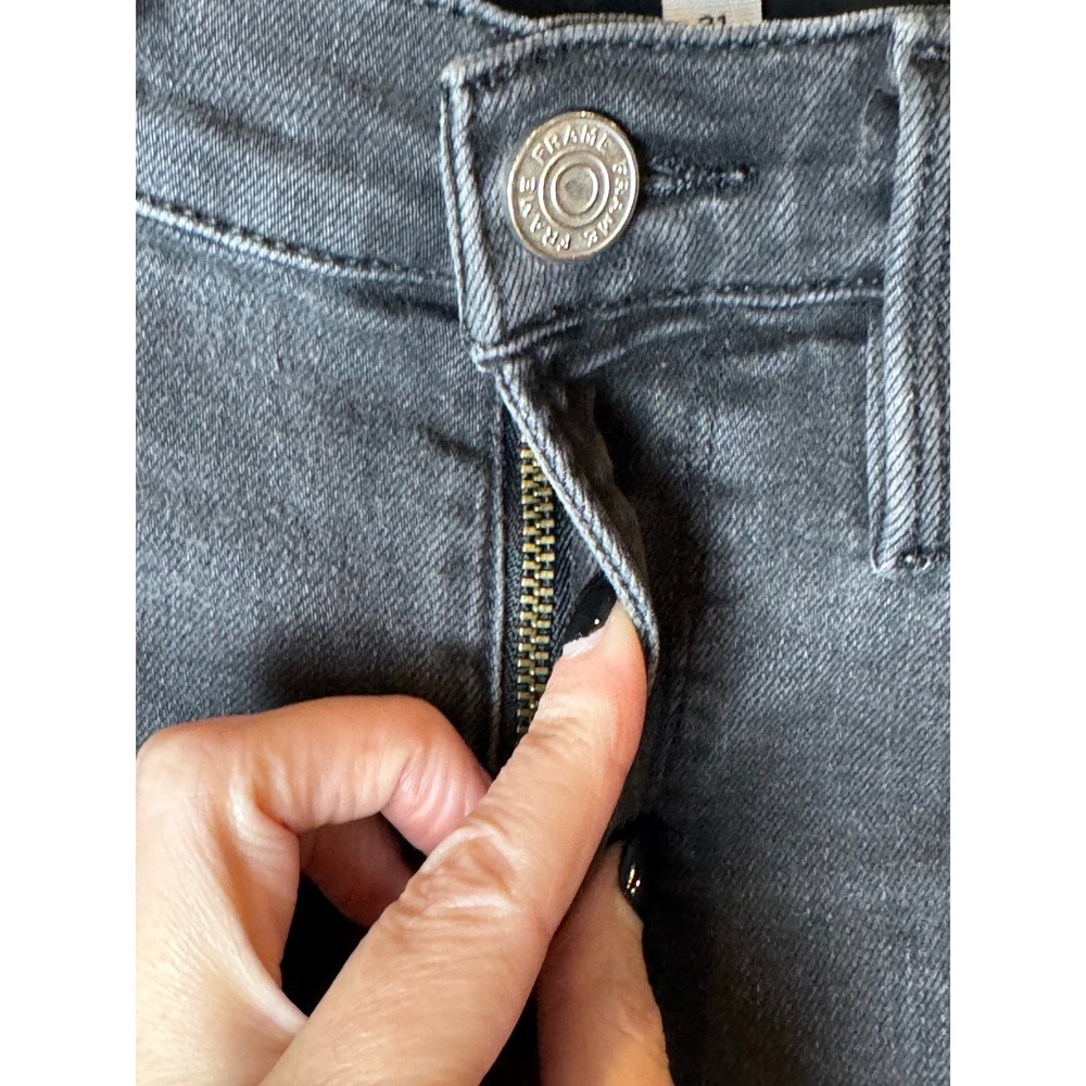 Frame Jeans Men 31 Black Grey‎ Fade To Grey Denim L Homme Slim Streetwear - Picture 6 of 10
